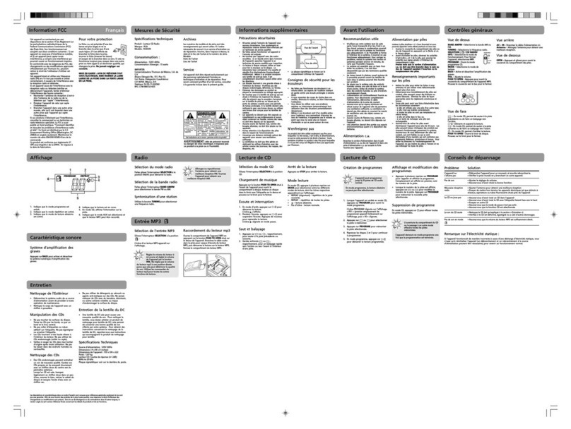 RCA RCD039 User manual