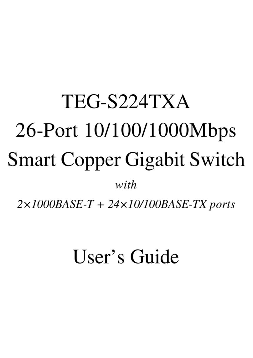 TRENDnet TEG-S224TXA - 26PORT Gigabit Copper Switch 24-10/100... User manual TRENDnet TEG-S224TXA - 26PORT Gigabit Copper Switch 24-10/100... User manual