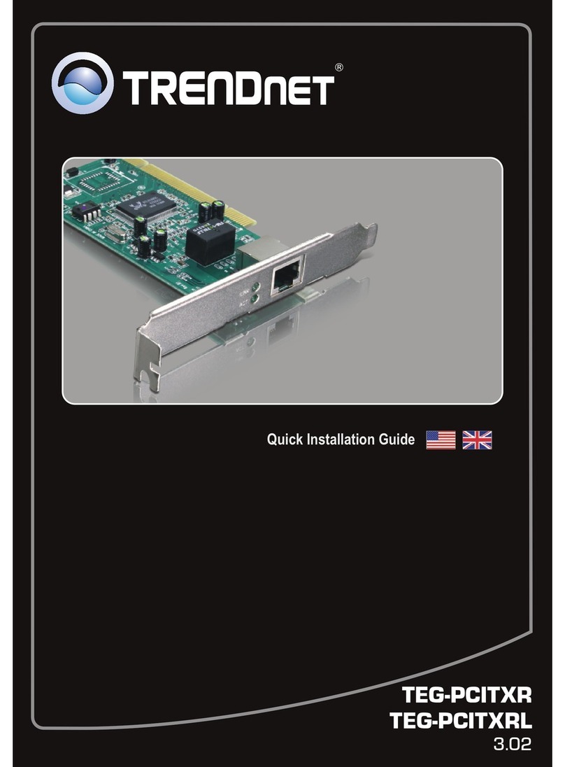 TRENDnet TEG-PCITXRL User manual TRENDnet TEG-PCITXRL User manual