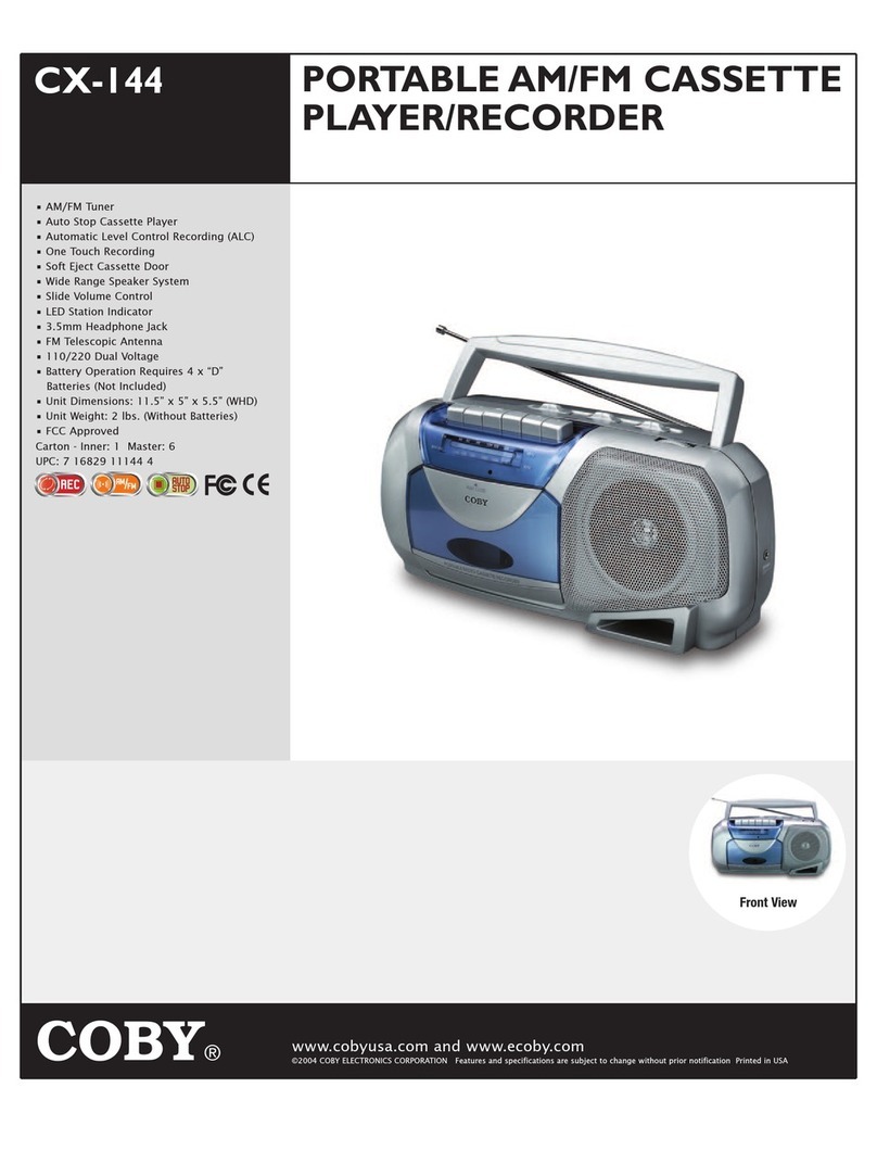 Coby CX-144 User manual