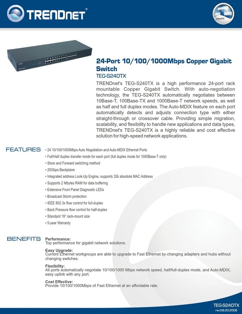 TRENDnet TEG-S240TX - DATA SHEETS datasheet TRENDnet TEG-S240TX - DATA SHEETS datasheet