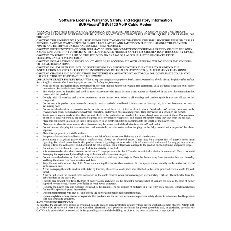 Motorola SURFboard SBV5120 Guide