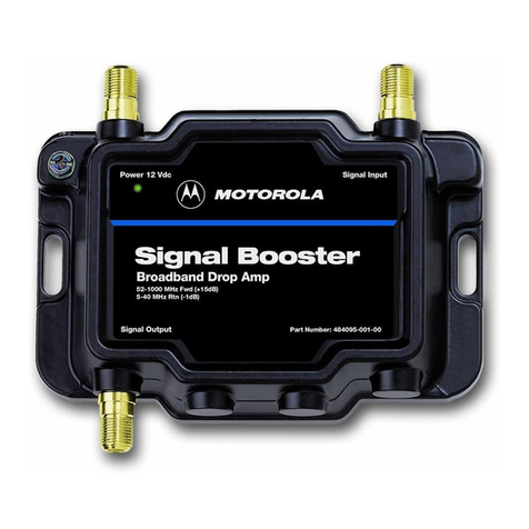 Motorola SIGNAL BOOSTER - WARRANTY Use and maintenance manual