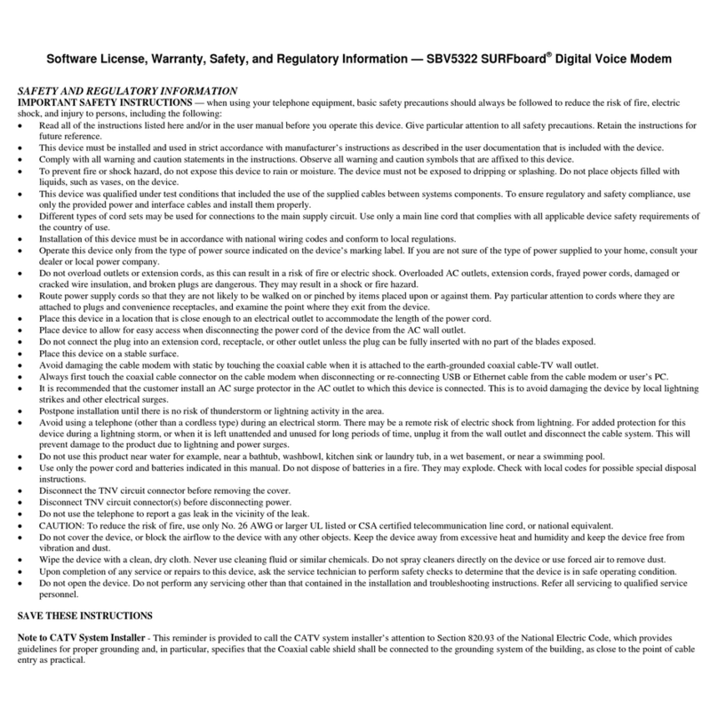 Motorola SURFboard SBV5322 Owner's manual