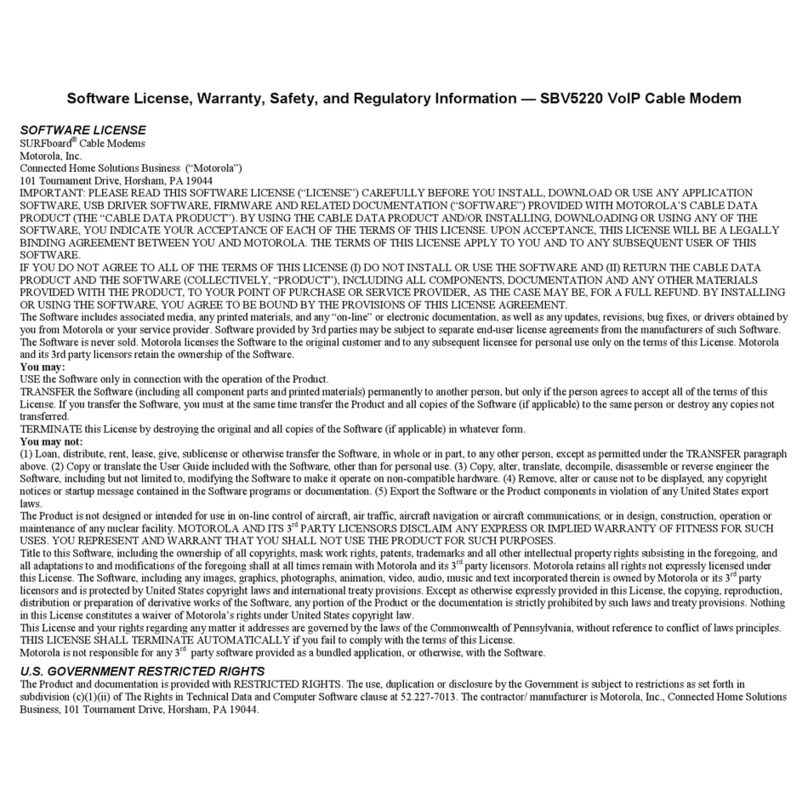 Motorola SBV5220 manual