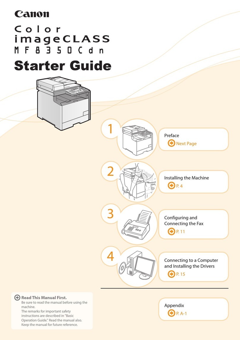 Canon Color imageCLASS MF8350Cdn Starter Guide