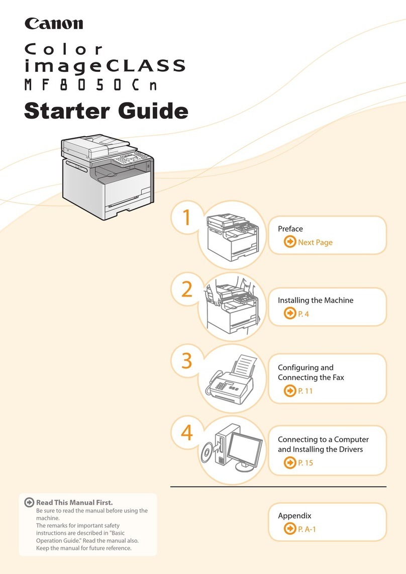 Canon Color imageCLASS MF8050Cn Safety guide