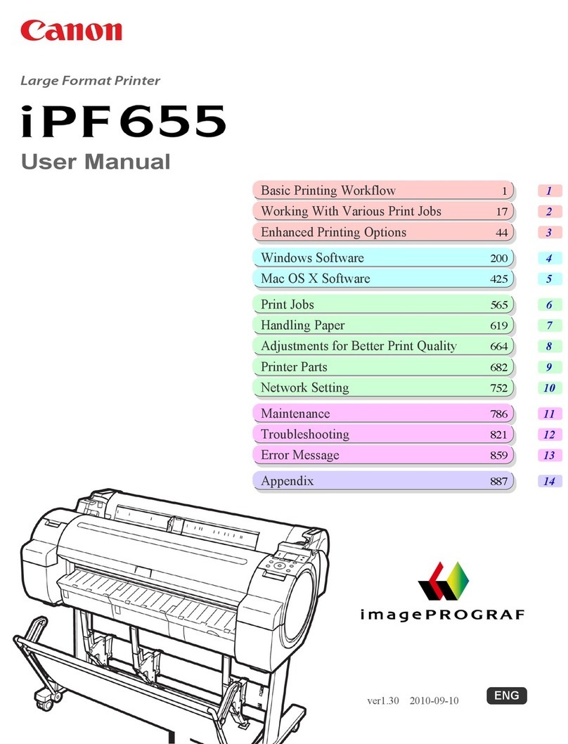 Canon iPF655 - imagePROGRAF Color Inkjet Printer User manual