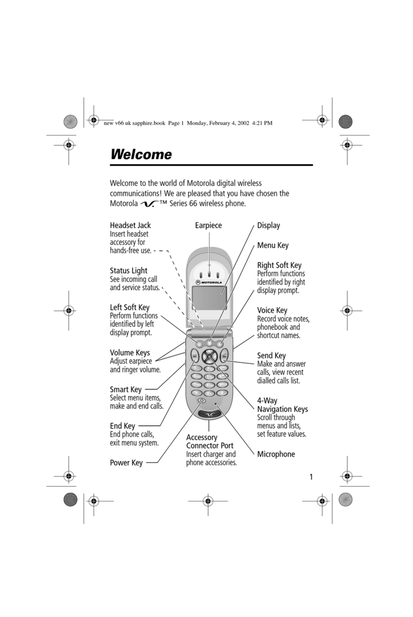 Motorola V66 - Cell Phone - GSM User manual Motorola V66 - Cell Phone - GSM User manual