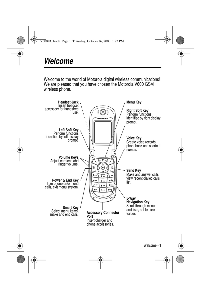 Motorola V600 User manual