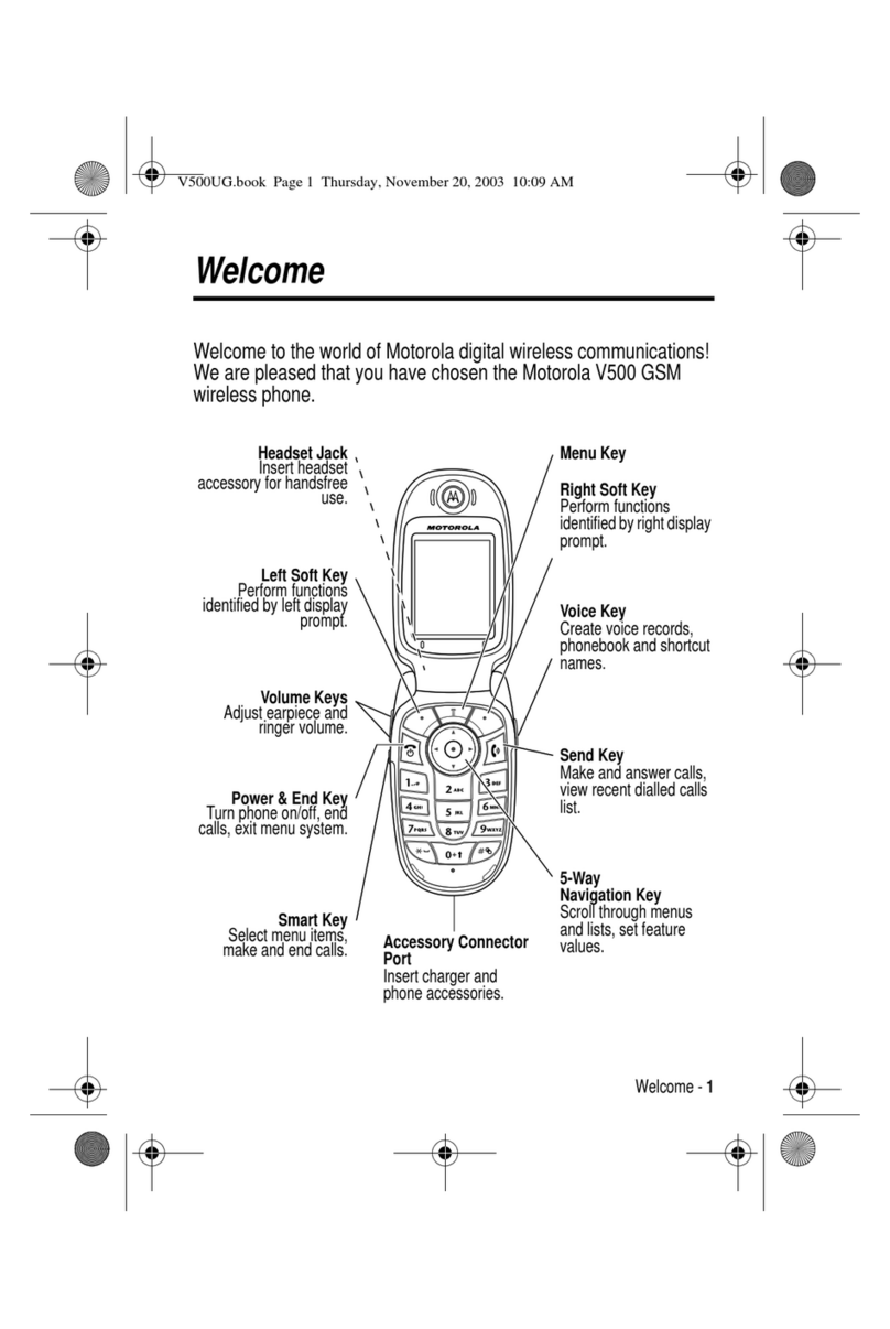 Motorola V500 - Cell Phone 5 MB User manual