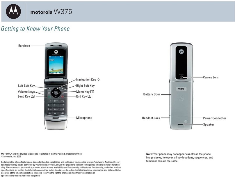 Motorola W375 - How To Guide User manual Motorola W375 - How To Guide User manual
