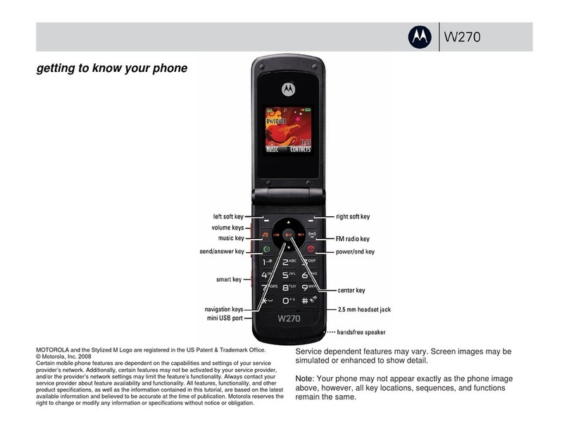Motorola W270 User manual