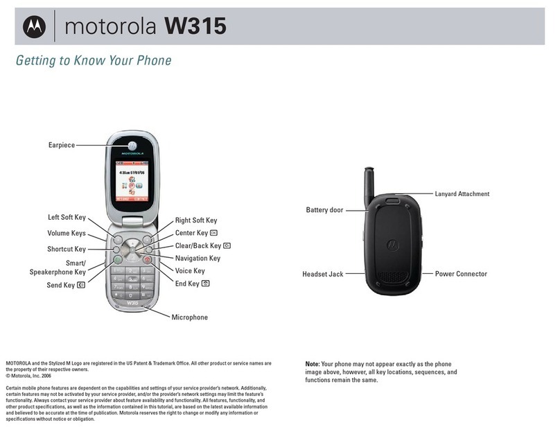 Motorola W315 User manual