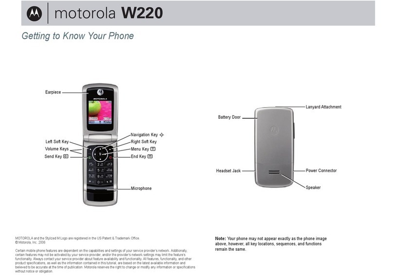 Motorola W220 User manual