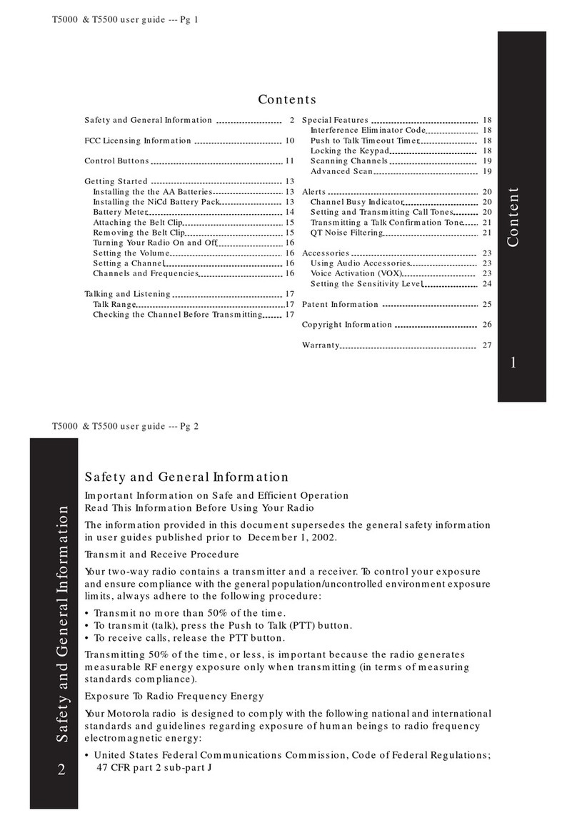 Motorola T5000 User manual