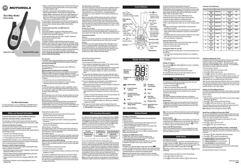 Motorola SX 700R User manual