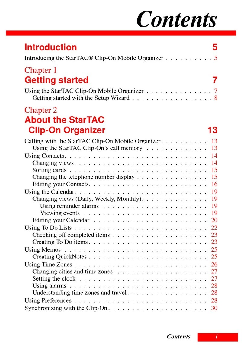 Motorola STARTAC CLIPON User manual Motorola STARTAC CLIPON User manual