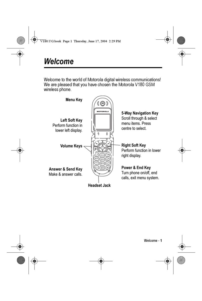 Motorola V180 User manual