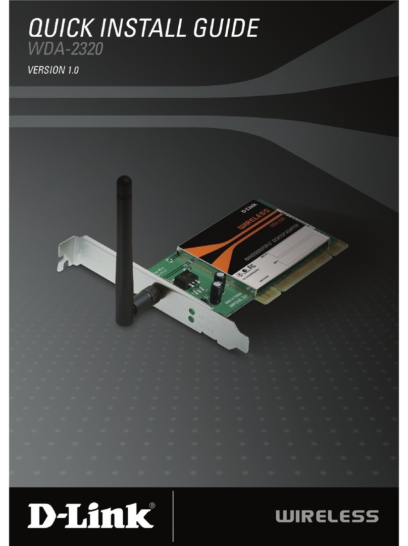 D-Link WDA-2320 RangeBooster G User manual D-Link WDA-2320 RangeBooster G User manual