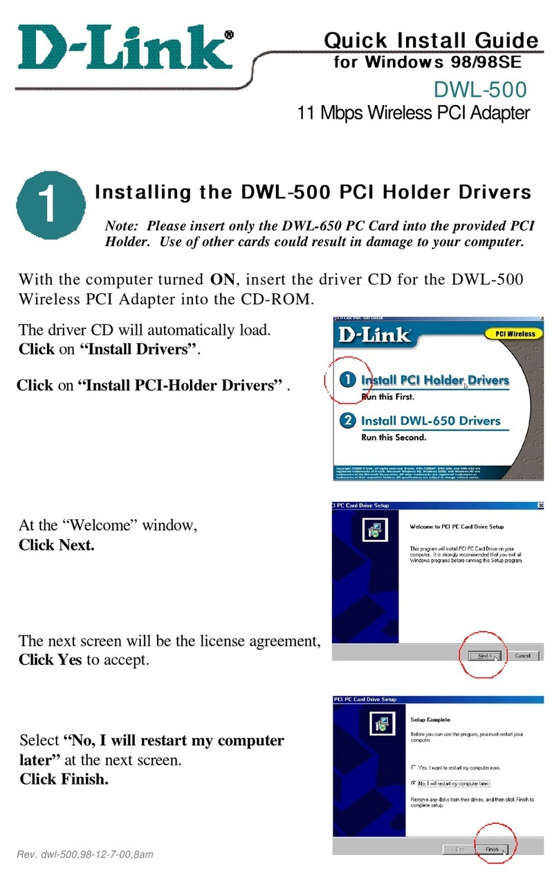 D-Link DWL-500 User manual