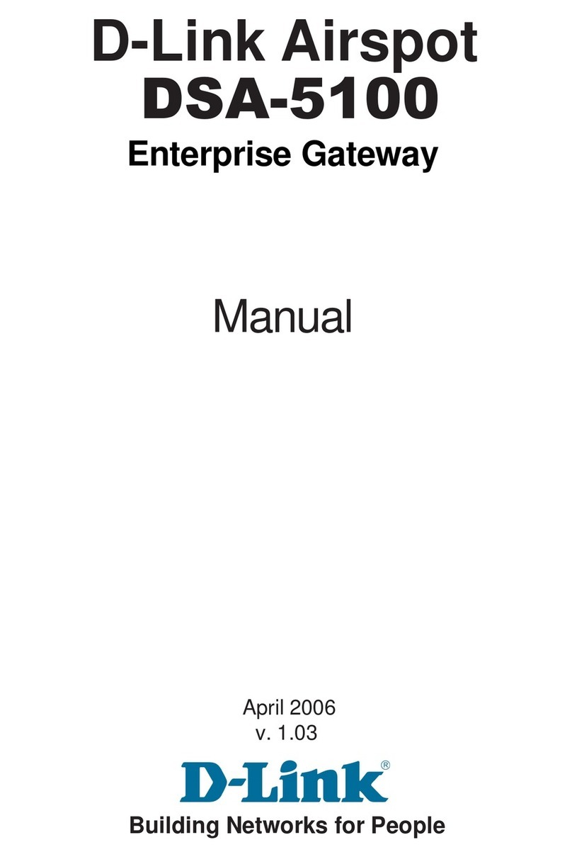 D-Link DSA 5100 - Airspot - Gateway User manual