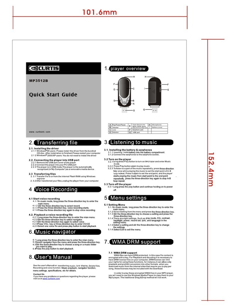 Curtis MP3512B User manual Curtis MP3512B User manual