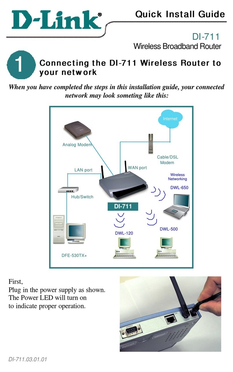 D-Link DI-711 - Gateway User manual