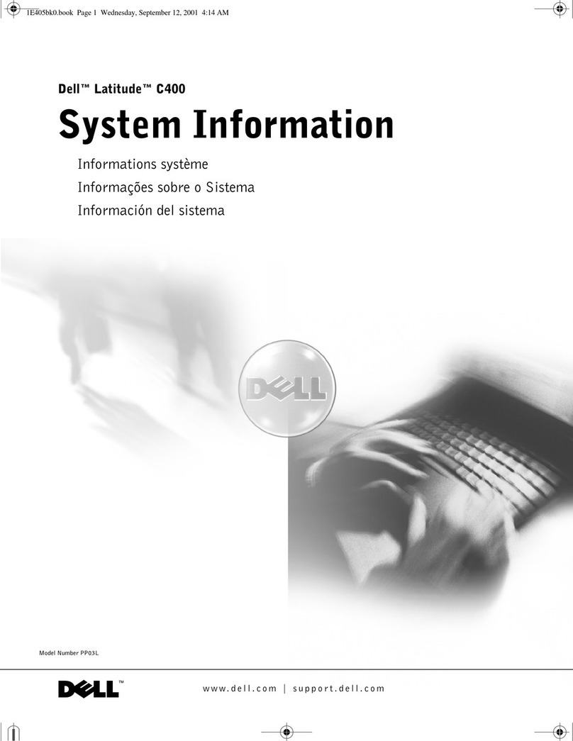 Dell Latitude C400 System information guide