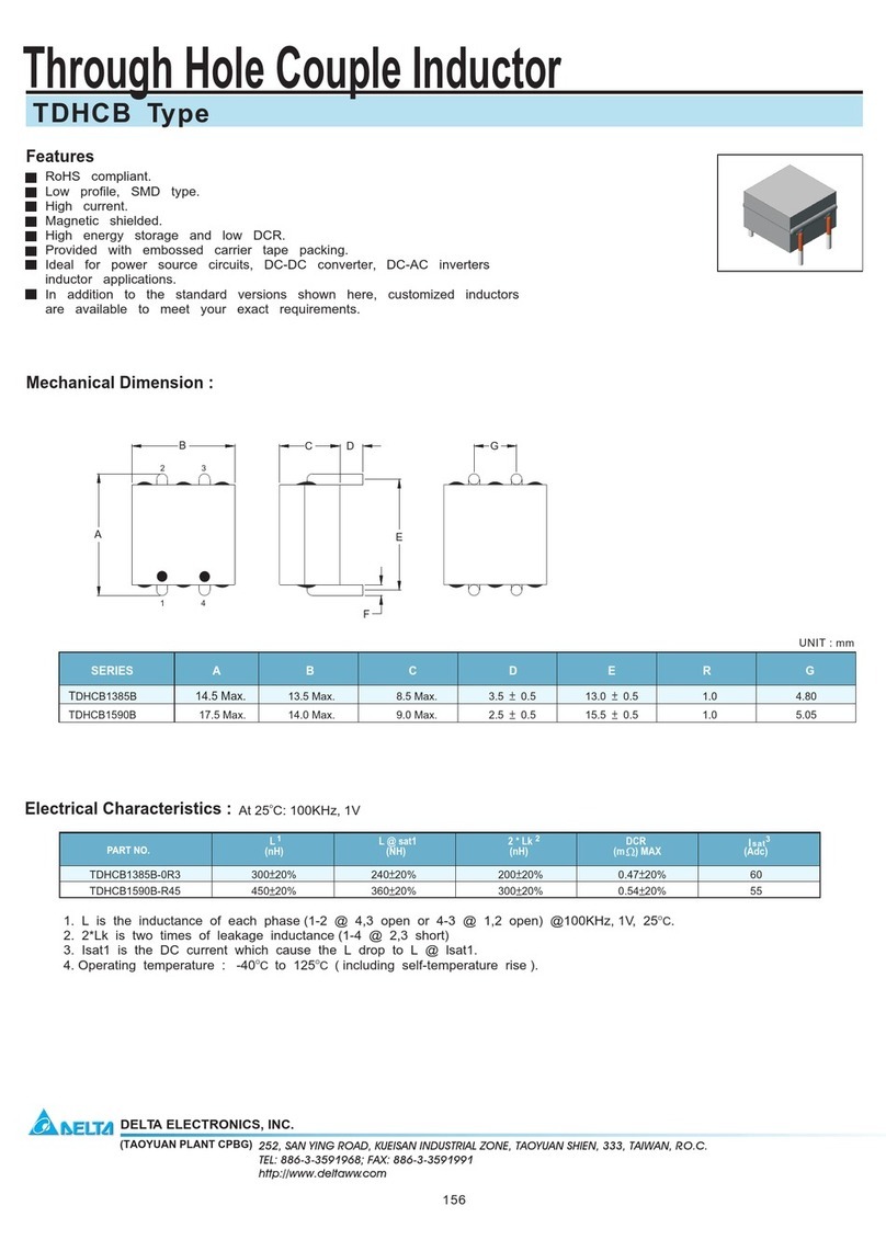 Delta Electronics TDHCB Specifications
