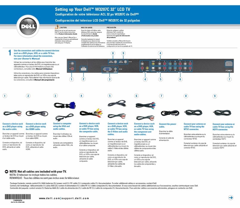 Dell W3207C User instructions