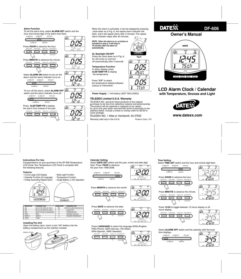 Datexx DF-606 User manual