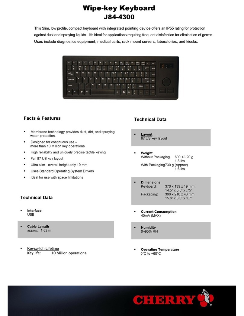 Cherry J84-4300LUAUS-2 Instruction manual