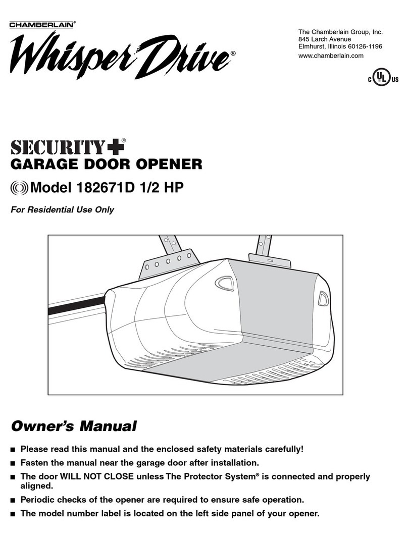 Chamberlain Whisper Drive Security+ 182671D User manual