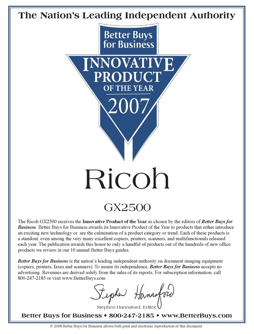 Ricoh Aficio GX2500 Manual