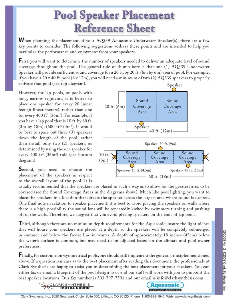 Clark Synthesis TACTILE SOUND AQ339 Aquasonic User manual