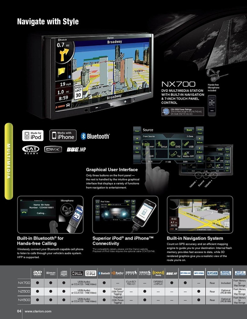 Clarion NX700 brochure