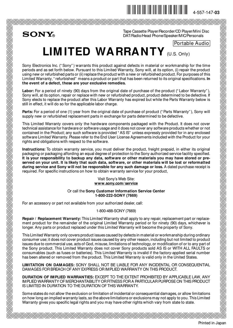 Sony DR-BT30Q - Wireless Stereo Headset Limited warranty