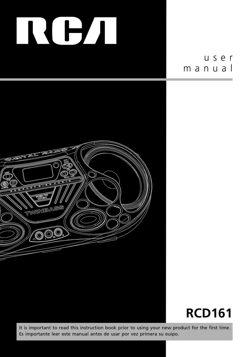RCA RCD161 User manual