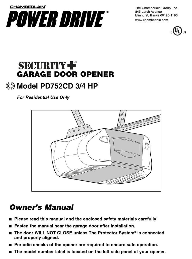Chamberlain Power Drive Security+ PD752CD User manual
