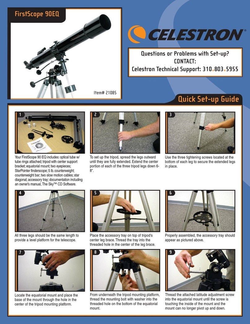 Celestron FirstScope 90EQ Quick setup guide