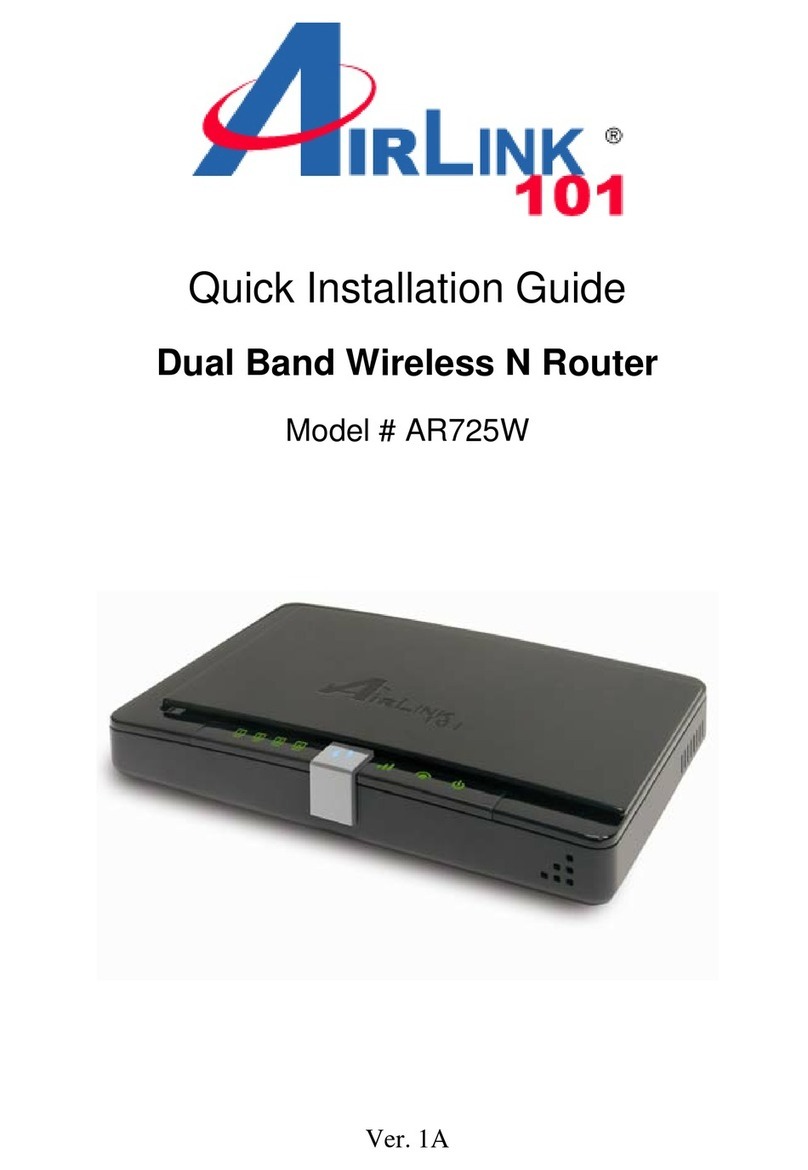 Airlink101 AR725W Quick installation guide Airlink101 AR725W Quick installation guide