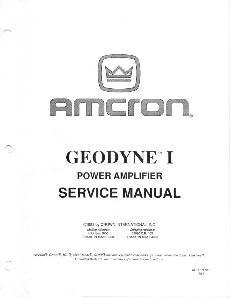 Crown Geodyne I User manual