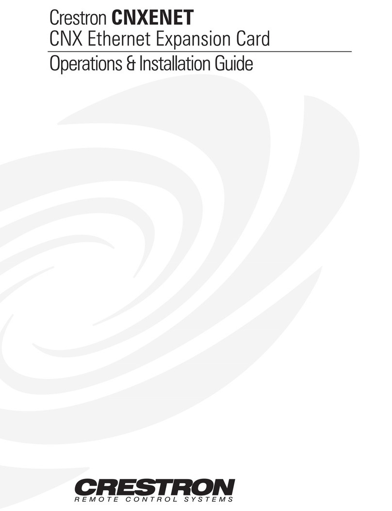 Crestron CNXENET+ Operations & installation guide