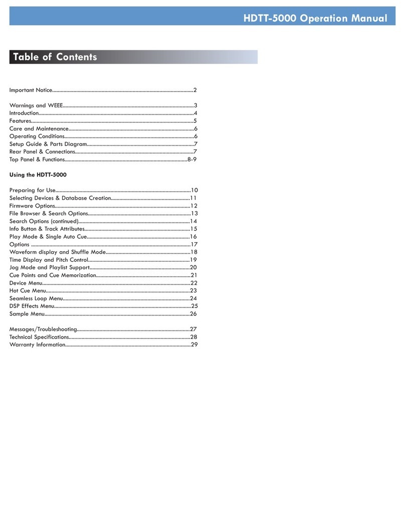 Cortex HDTT-5000 User manual Cortex HDTT-5000 User manual