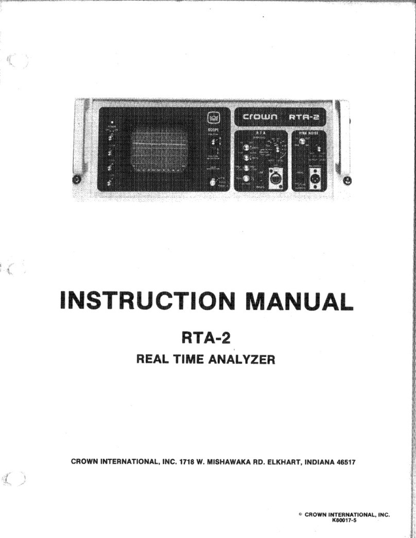 Crown RTA-2 instruction manual