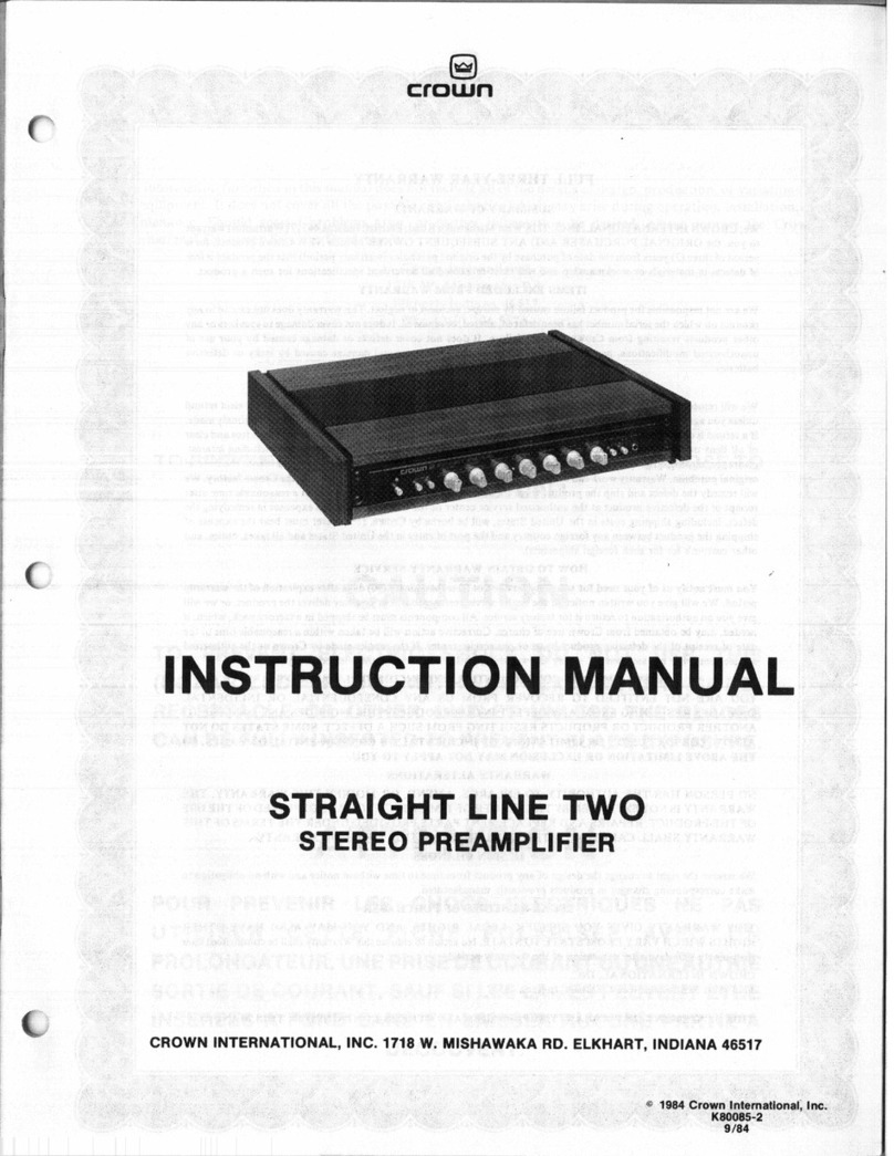 Crown SL-2 User manual