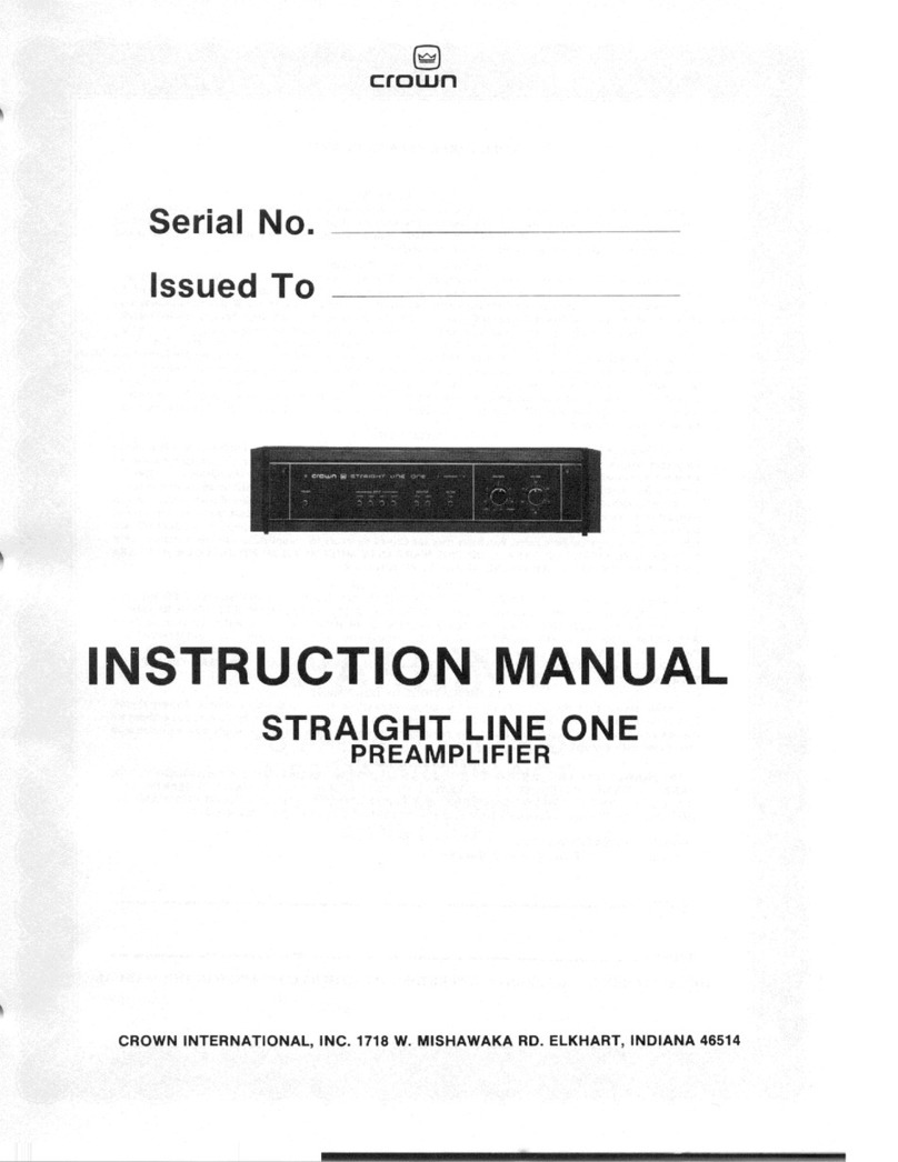 Crown SL-1 User manual
