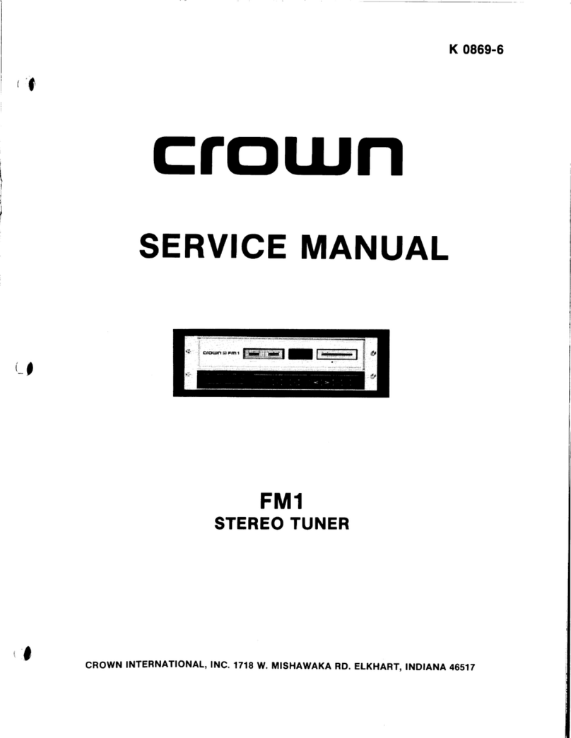 Crown FM-1 Service manual