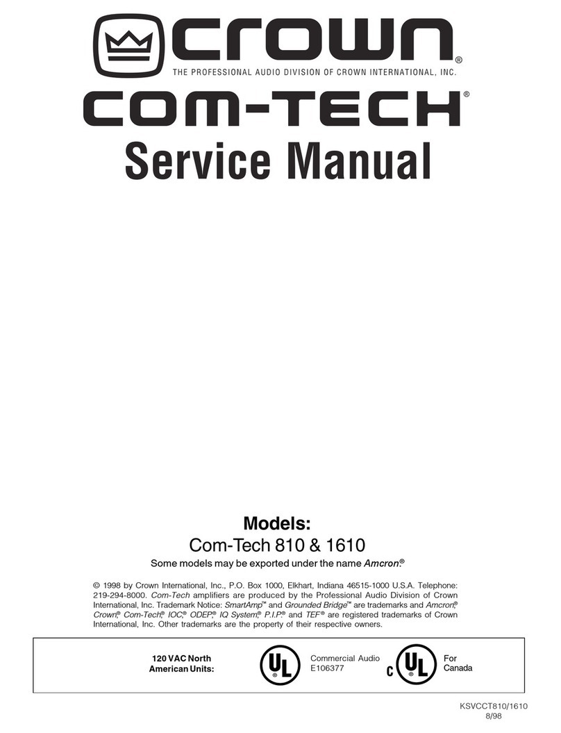 Crown Com-Tech CT-1610 Service manual